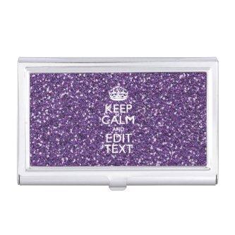Glamour Purple Keep Calm Personalized  Case
