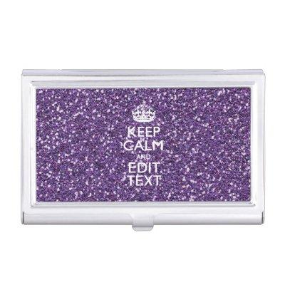 Glamour Purple Keep Calm Personalized  Case