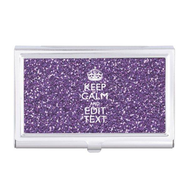 Glamour Purple Keep Calm Personalized  Case