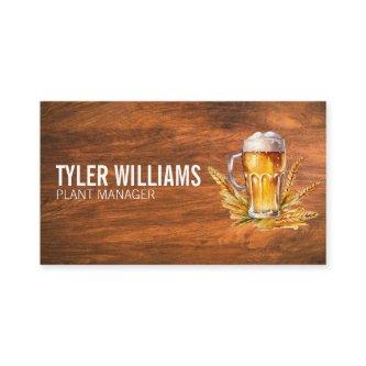 Glass of Beer | Wheat | Wood Background
