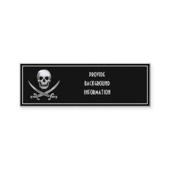 Glassy Pirate Skull & Sword Crossbones Mini