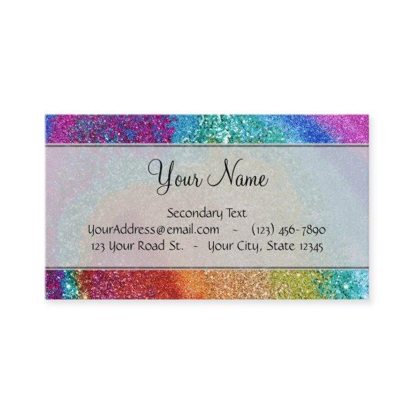 Gleaming Rainbow Glitter Swirl