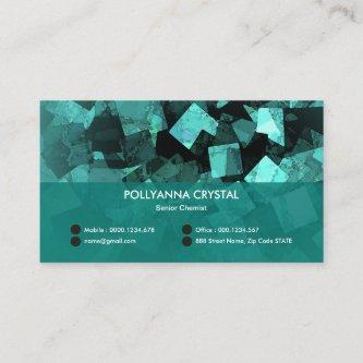 Glistening Turquoise Polygonal Crystals Chemist