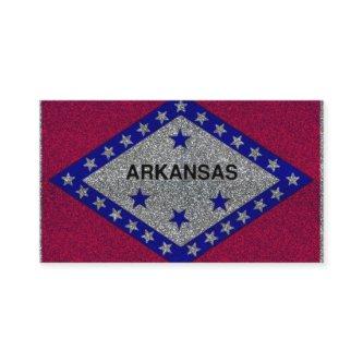 Glitter Arkansas flag customizable