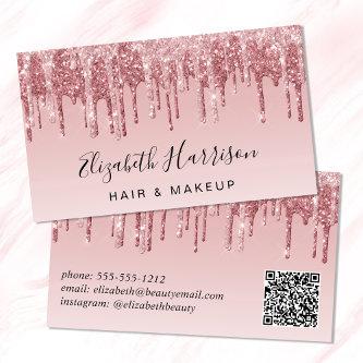 Glitter Beauty QR Code Pink Rose Gold