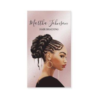 Glitter Chic Afro American Braids Braiding QR Code