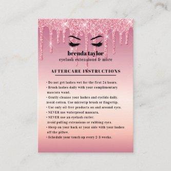 Glitter Drips Eyelash Aftercare Instructions