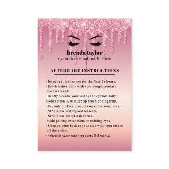 Glitter Drips Eyelash Aftercare Instructions