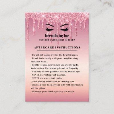 Glitter Drips Eyelash Aftercare Instructions