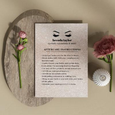 Glitter Eyelash  Browbar Aftercare Instructions