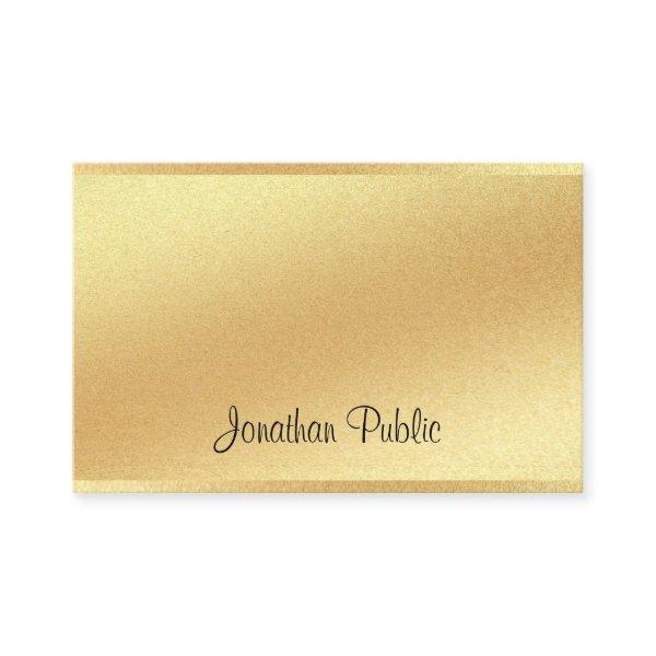 Glitter Faux Gold Excellent Look Hand Script Chic