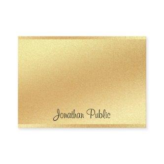 Glitter Faux Gold Hand Script Elegant Calligraphy
