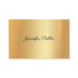 Glitter Faux Gold Hand Script Elegant Calligraphy