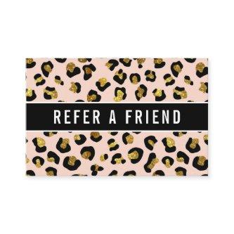 Glitter gold Blush leopard Referral Customer