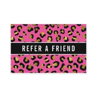 Glitter gold Fuchsia leopard Referral Customer