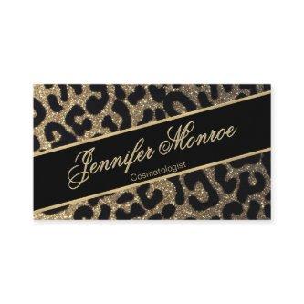Glitter Leopard Black and Gold