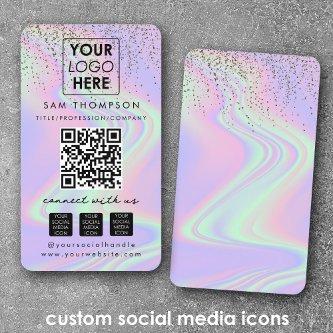 Glitter Opal Connect with Us Social Media QR Code