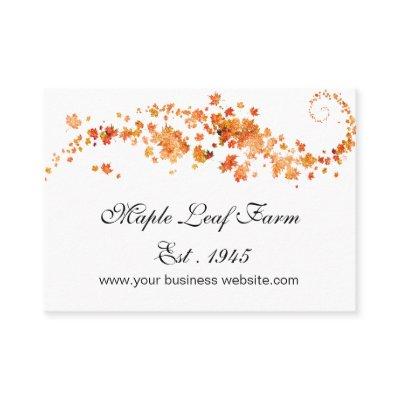 Glitter Orange Maple Leaf