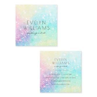 Glitter Pastel Bokeh Girly Colorful Pattern Square