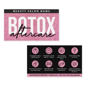Glitter Pink Botox Filler Instruction Aftercare