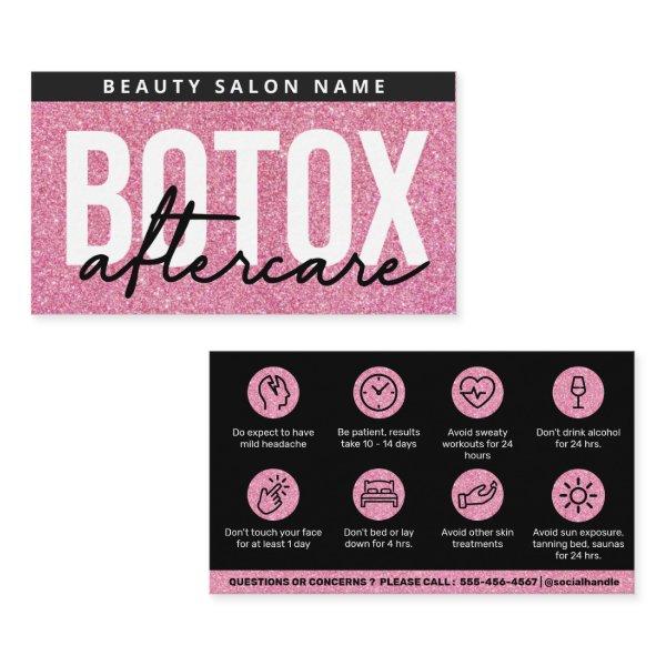 Glitter Pink Botox Filler Instruction Aftercare