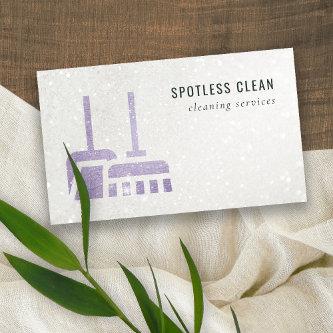 Glitter Purple Lilac Mauve Broom Cleaning Service