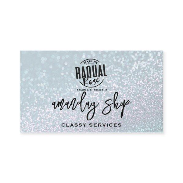 Glitter QR Code Logo Online Shop Aqua Water