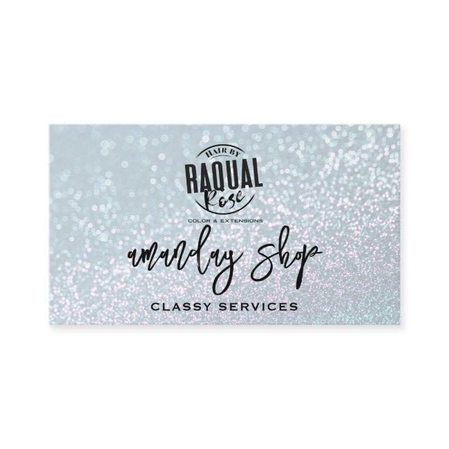 Glitter QR Code Logo Online Shop Aqua Water