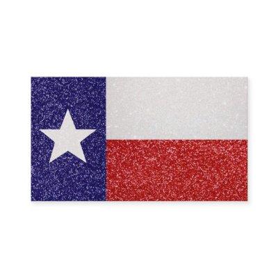 Glitter Texas flag customizable