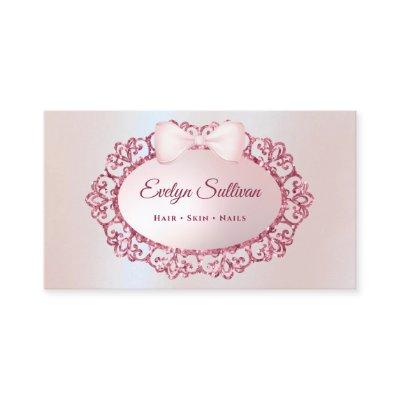 Glitter vintage frame faux foil