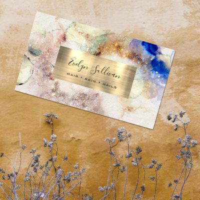 Glitter Watercolor and Gold Foil