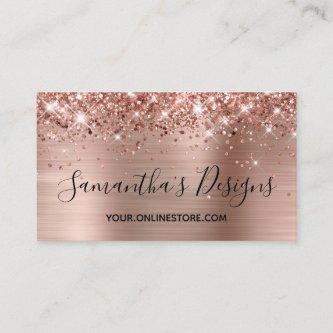 Glittery Rose Gold Foil Online Store Contact Info