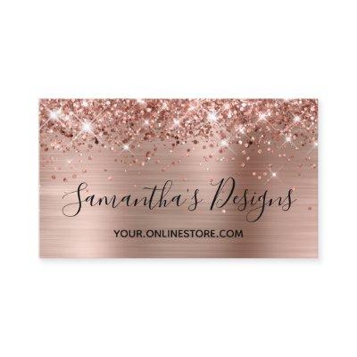 Glittery Rose Gold Foil Online Store Contact Info