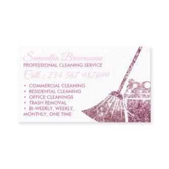 Glitz Pink Luxury Cleaning Maid Janitorial