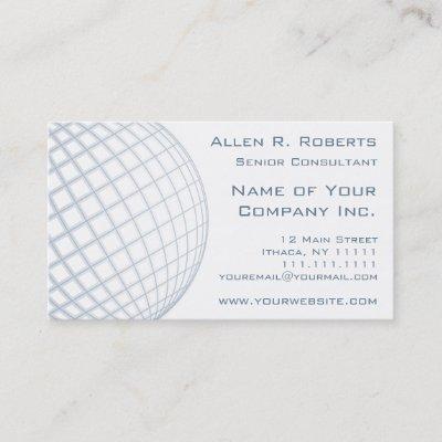 Global Business Consultant Blue Gray Globe