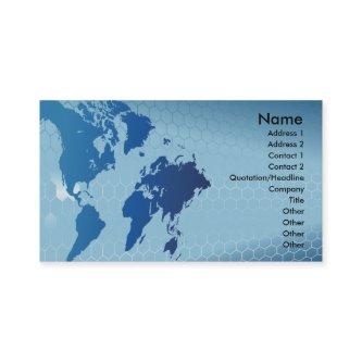 global word map and hexagon  design