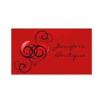 Glossy Heart with Flourish