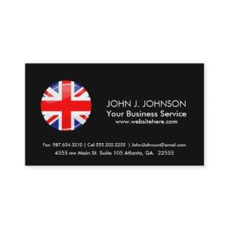 Glossy Round UK English Flag