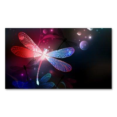 Glowing red dragonfly  magnet