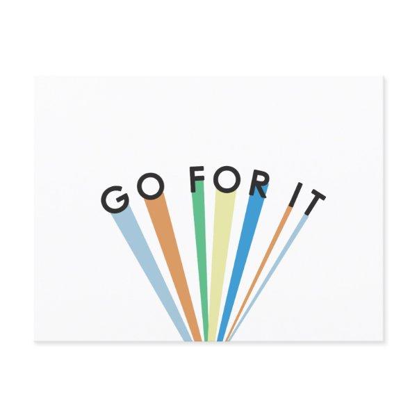 Go For It Retro Style Encouragement Message Holiday Postcard