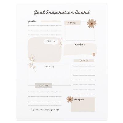 Goal Inspiration Board Planner Page