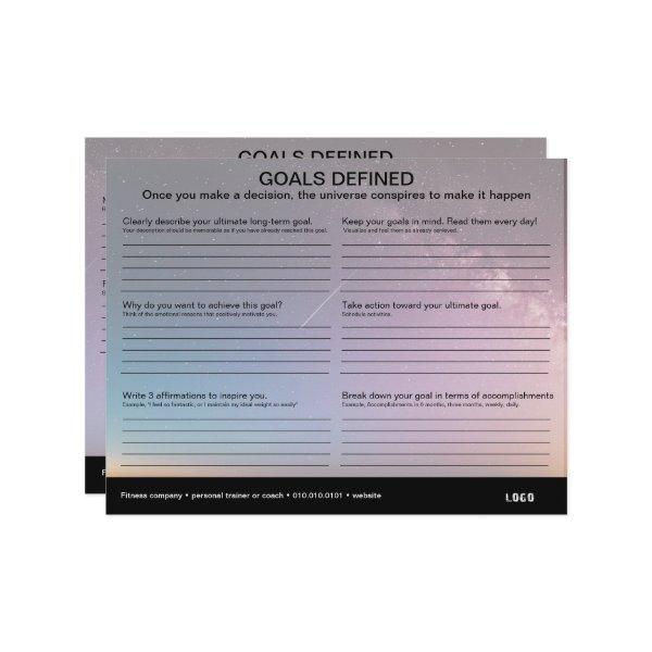 Goals Defined Worksheet