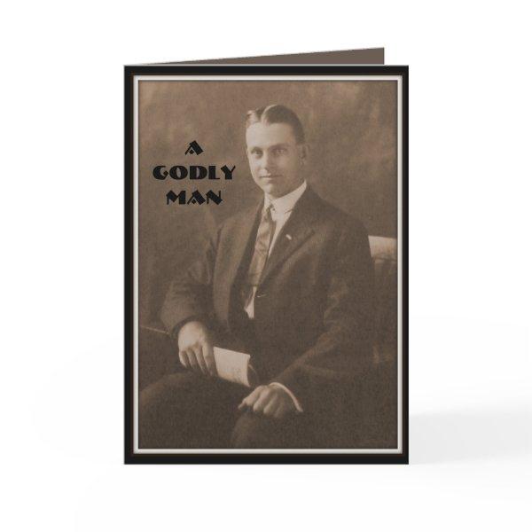 GODLY MAN EXAMPLE VINTAGE CHRISTIAN FAITH SYMPATHY CARD