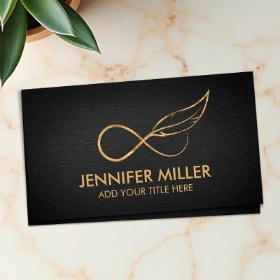 GoIden Infinity Symbol Feather - Line Art Business