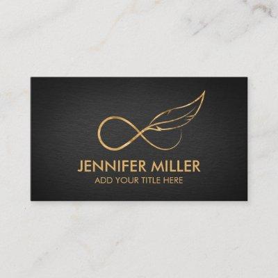 GoIden Infinity Symbol Feather - Line Art Business