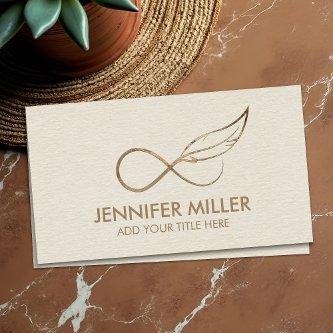 GoIden Infinity Symbol Feather - Line Art