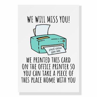 Going Away Card for Coworker or Boss, Funny Going  Foam Board