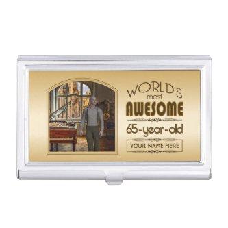 Gold 65th Birthday World’s Best Custom Photo Frame  Case