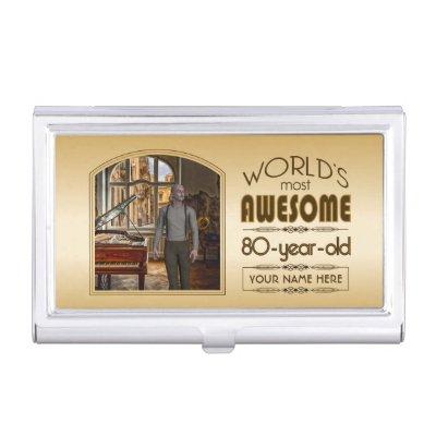 Gold 80th Birthday World’s Best Custom Photo Frame  Case