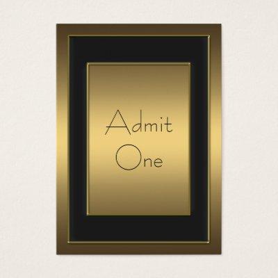 Gold Admission Tickets Event Party Admission Ticke